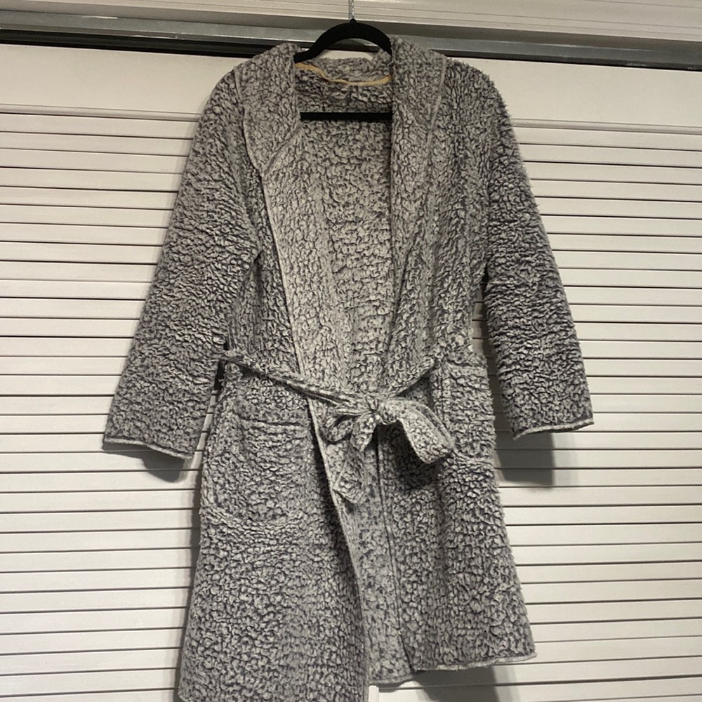 amazon grey sherpa robe